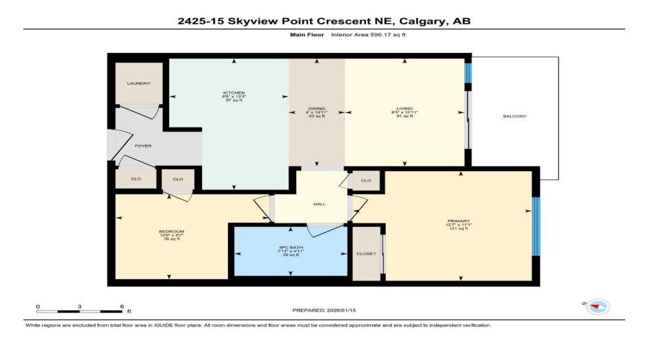 15 Skyview Point Crescent, Calgary, Alberta T3N 2T1, 2 Bedrooms Bedrooms, ,1 BathroomBathrooms,Residential,For Sale,Skyview Point,A2279677