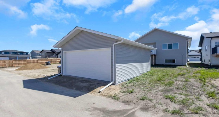 Newly built garage