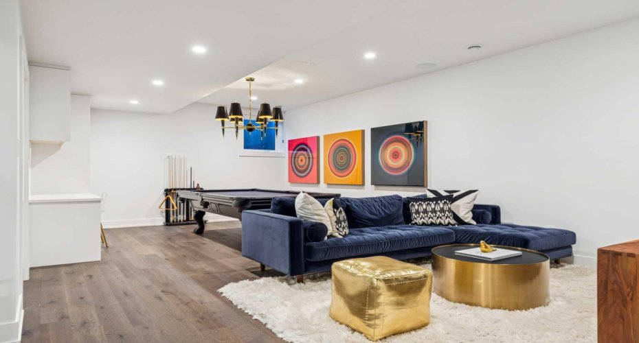 LOWER LEVEL WITH HEATED HARDWOOD FLOORS