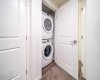 Stacked washer/dryer in basement
