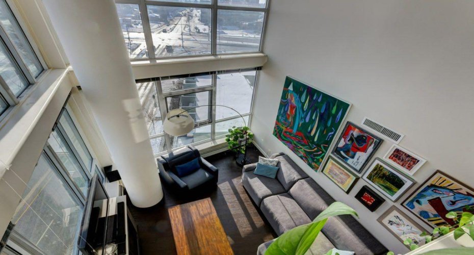 Office view of living room