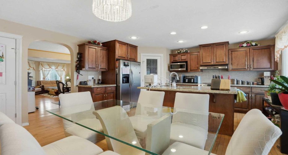 Casual dining area and kitchen