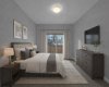 Primary bedroom virtually staged