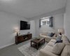 Basement living space virtually staged