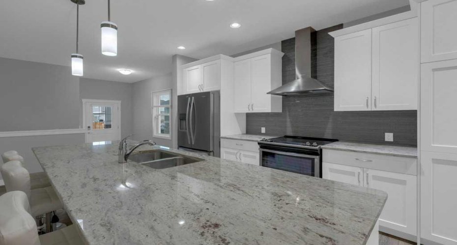 Kitchen with granite countertops
