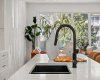 black hardware to match black granite sink