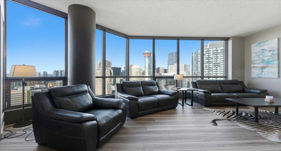 living room with view in background