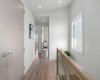 Upstairs Hallway with white oak hardwood floors throughout