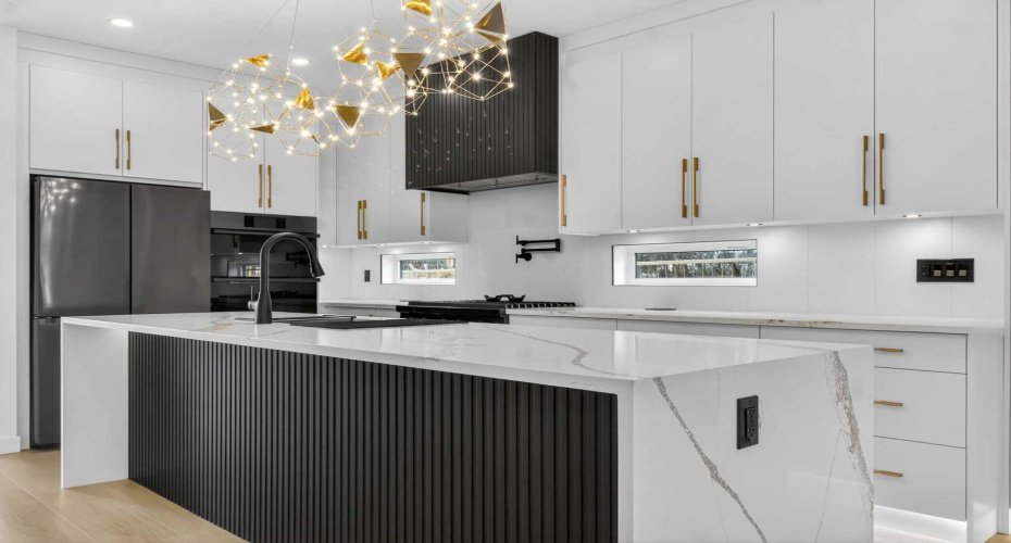 Double Waterfall Countertop Island