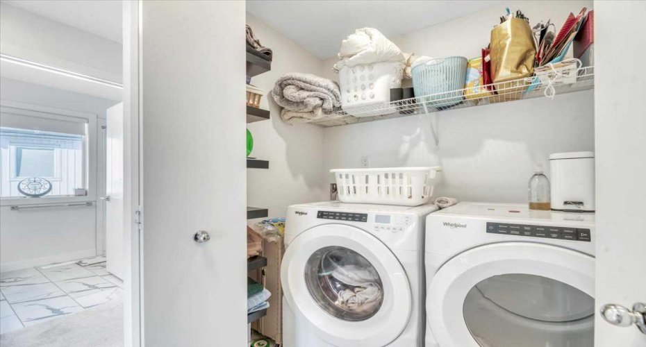 Laundry with Full Size Washer and Dryer