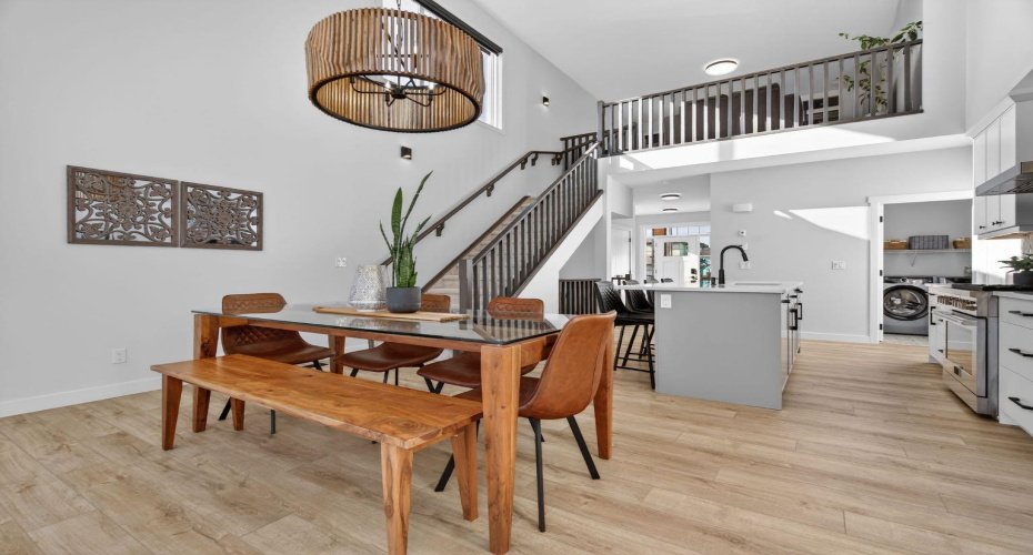 dining area and kitchen