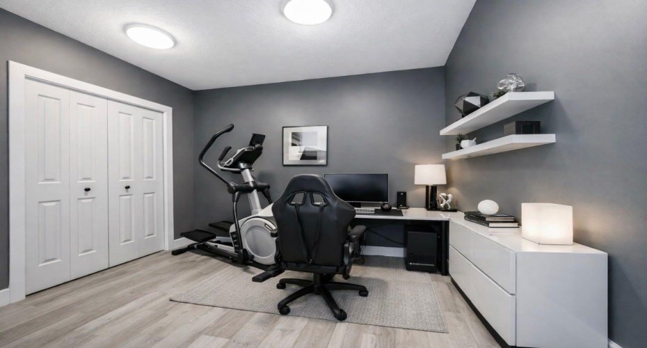 With a $6000 paint and flooring incentive -  it’s your turn to let your imagination run wild and create a home that truly reflects your style, personality, and vision. This is a Virtually edited image to illustrate potential. This image has been virtually staged/edited to demonstrate how the space could look with fresh paint and upgraded bedroom flooring.