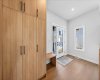 Foyer with built in storage.