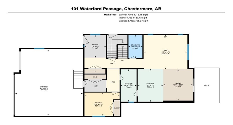 101 Waterford Passage, Chestermere, Alberta T1X 3B4, 5 Bedrooms Bedrooms, ,4 BathroomsBathrooms,Residential,For Sale,Waterford,A2276972