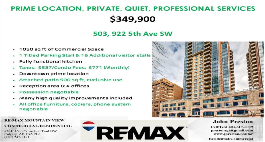 922 5 Avenue, Calgary, Alberta T2P 2T9, 0 , 0 ,0,Commercial,For Sale,5th Avenue ,5,0,A2288802