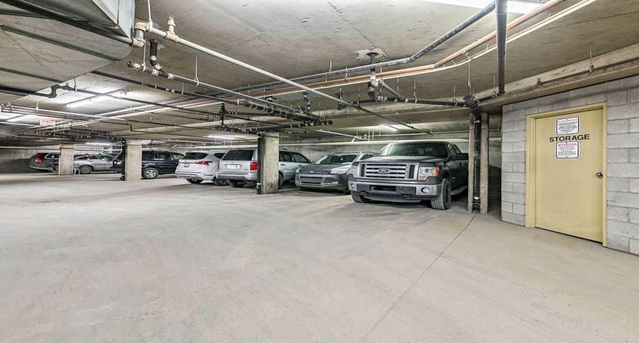 Titled parking stall