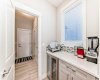 Additional counter space for small appliances.