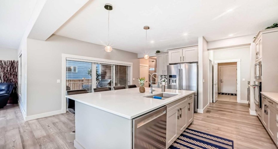 Beautiful quartz countertops and stainless steel appliances. .