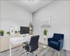Virtually staging of office for the 2nd bedroom.