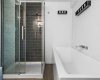 oversized shower and tub