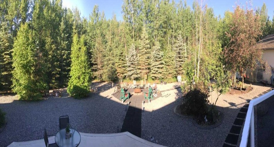 Back yard - backs onto crown land