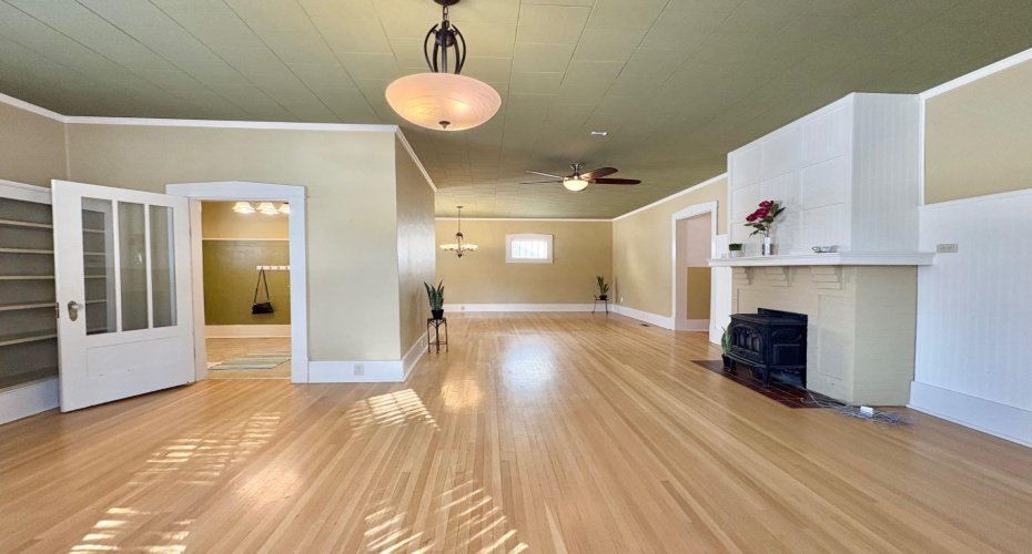 Living room to dining room view