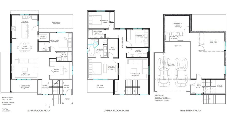 Builder floorplans.
