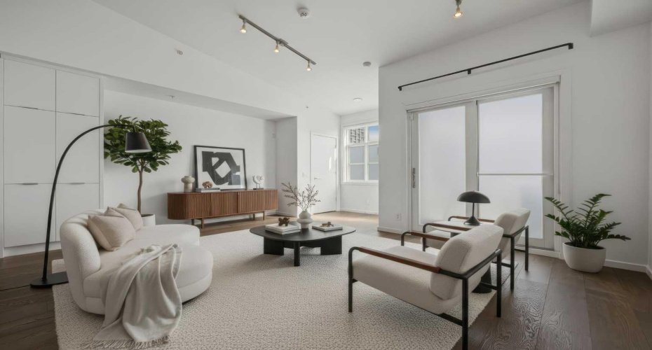 Living Room with Virtual Staging