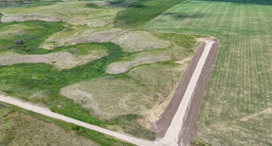 Drone view of the acreage. Welcome home!