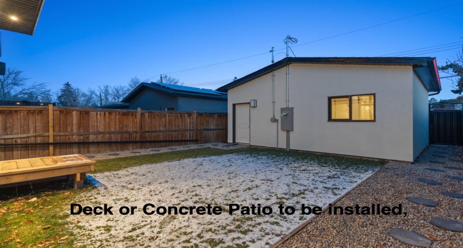 Deck or Patio to be installed,