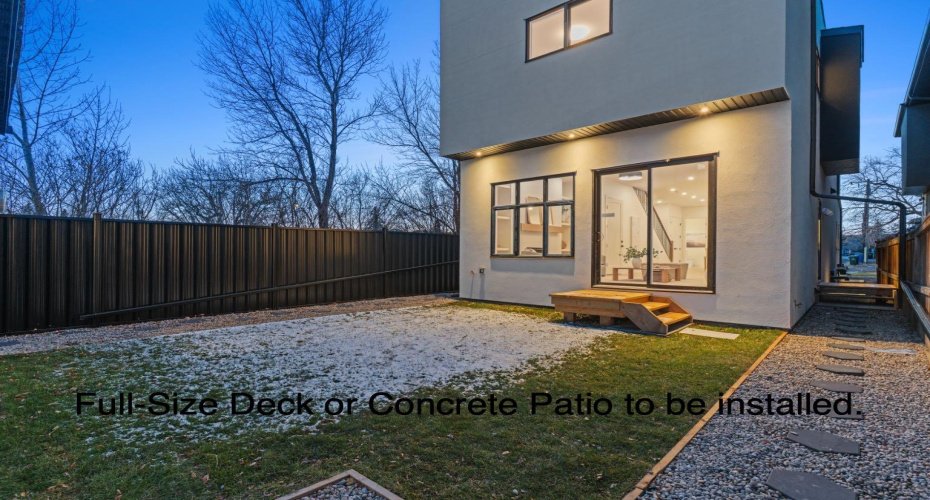 Deck or Patio to be installed,