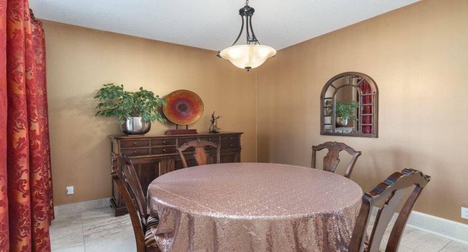 Formal dining room with HEATED tile floors