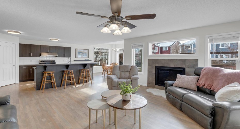 LIVING ROOM WITH GAS FIREPLACE