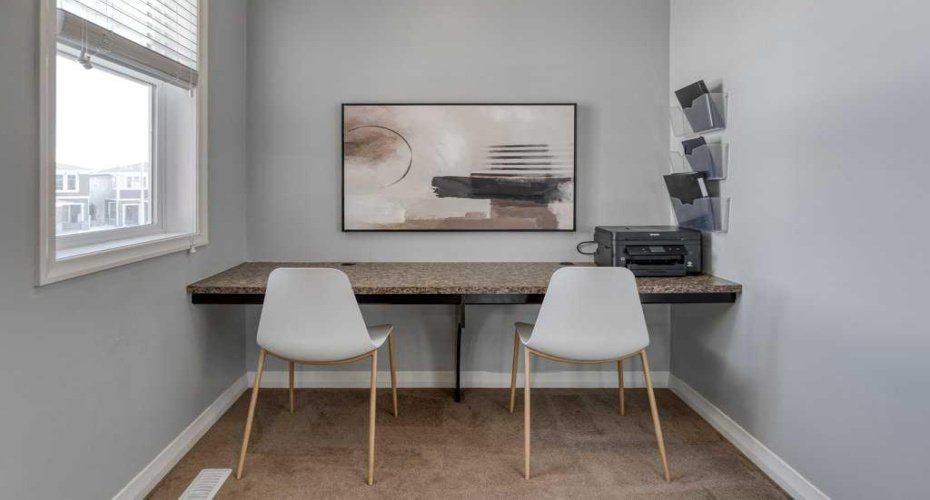 Thoughtfully integrated, this tech desk offers a convenient workspace for homework and a central spot to keep family life organized.