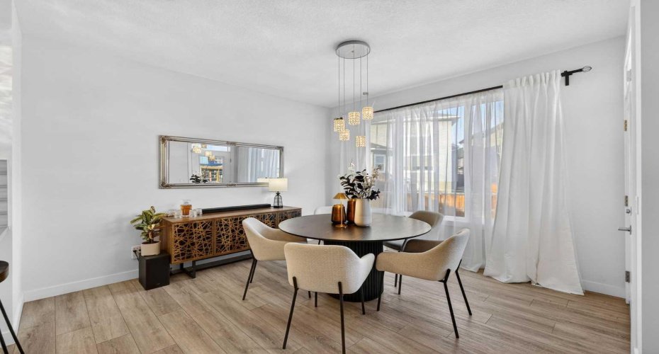 Spacious dining area