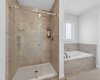 Master ensuite with shower and tub