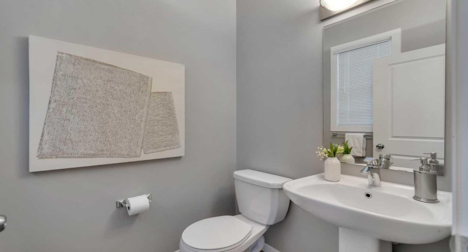 Convenient powder room on the main floor