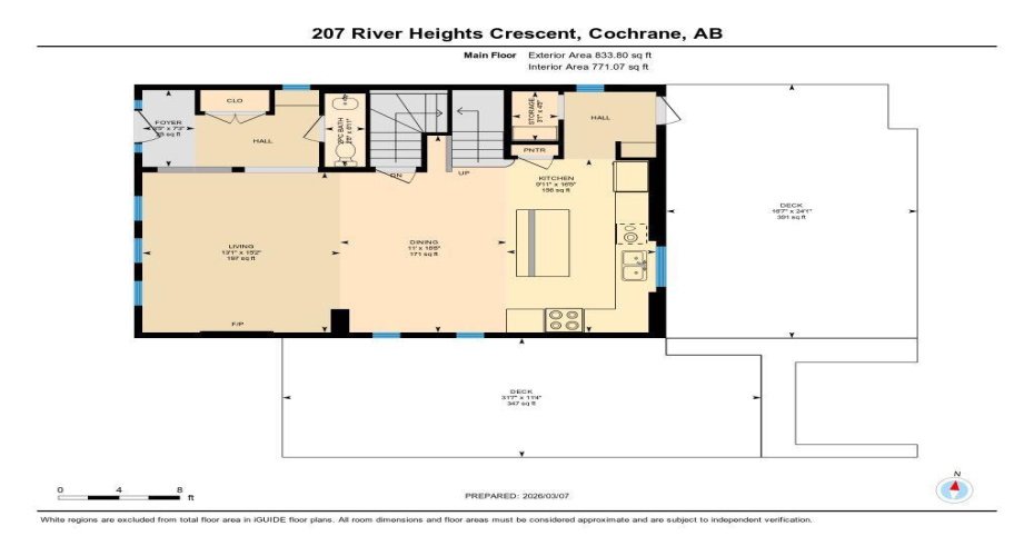 Main level floor plan