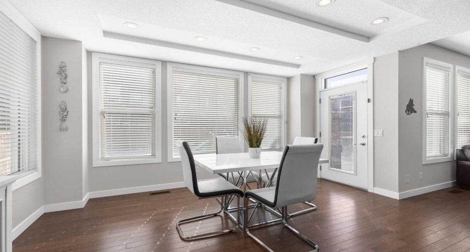 Bright, open dining area