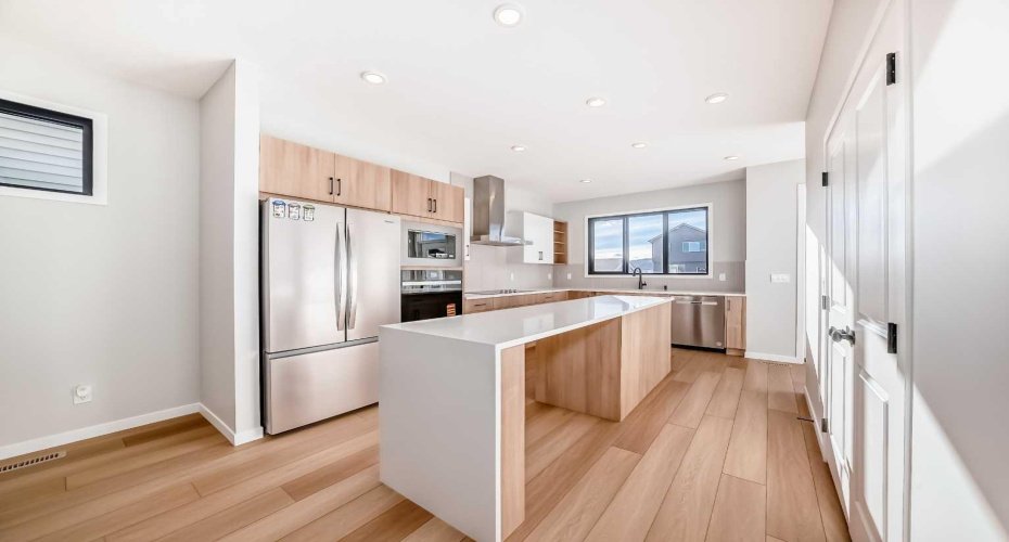 2 Toned Kitchen Cabinets and Island