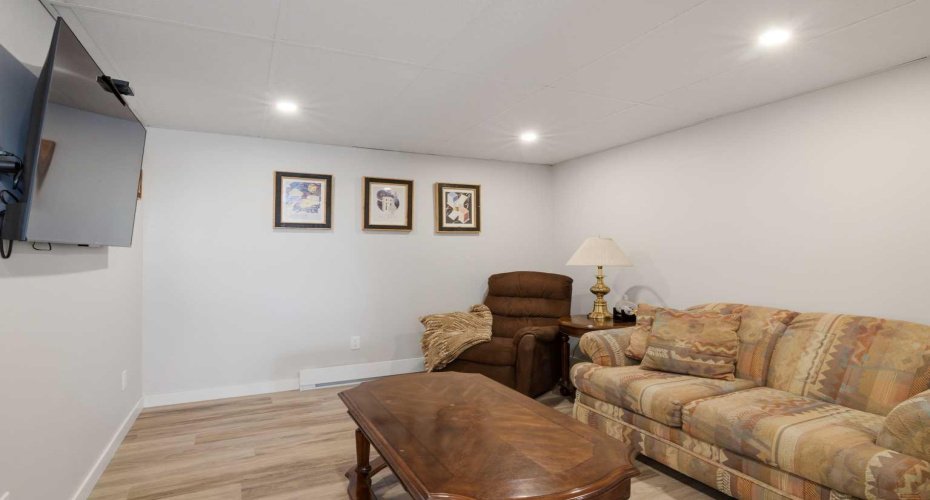 Basement living room.
