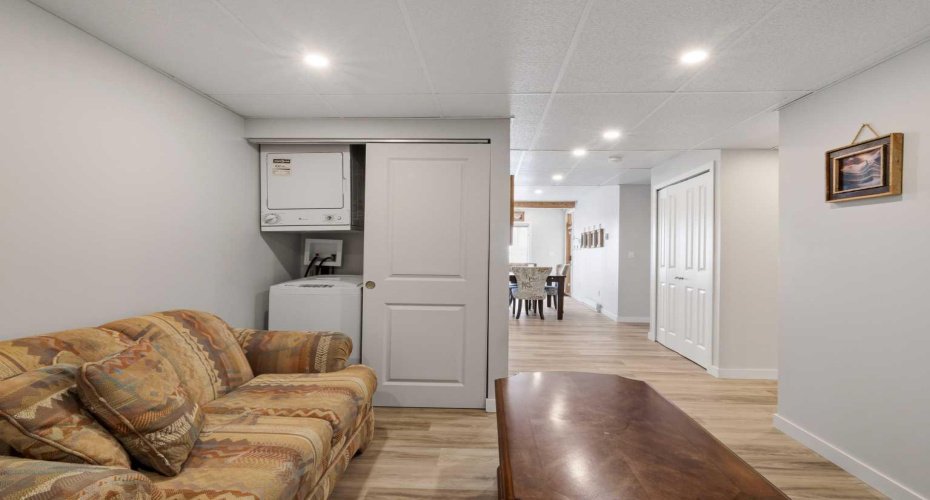 Separate laundry in the basement.