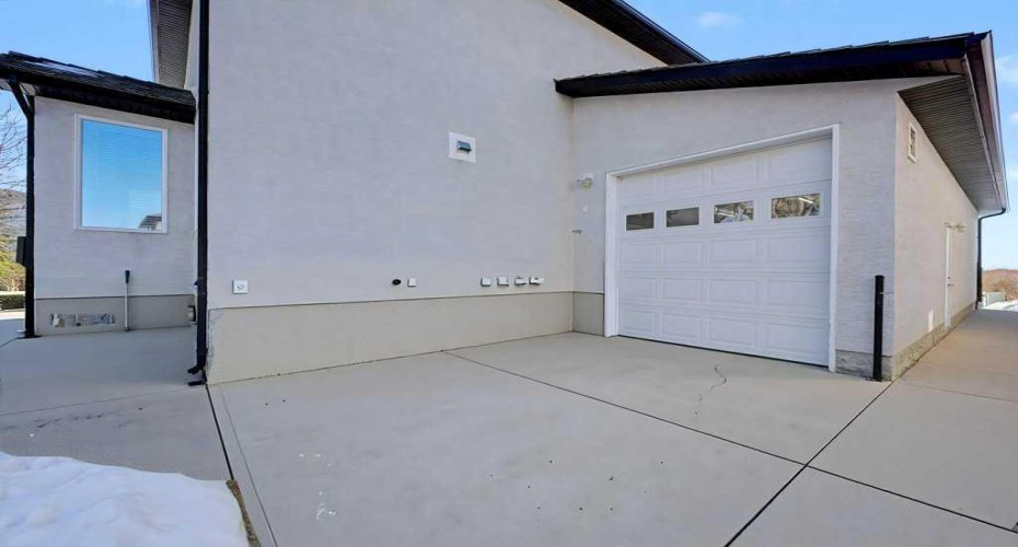 Back door with concrete pad