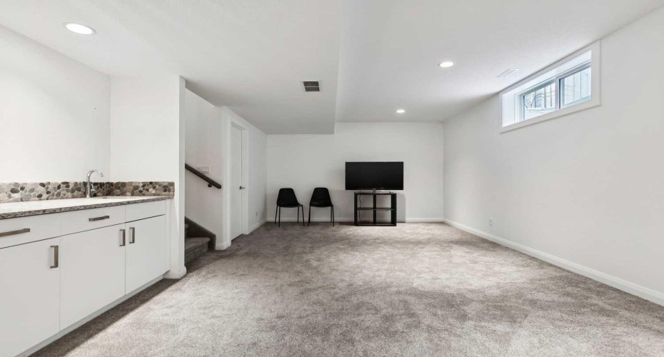 Large basement recreation room