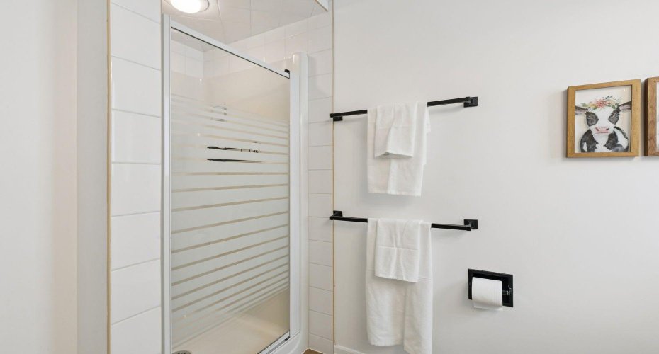 Upstairs three-piece bathroom