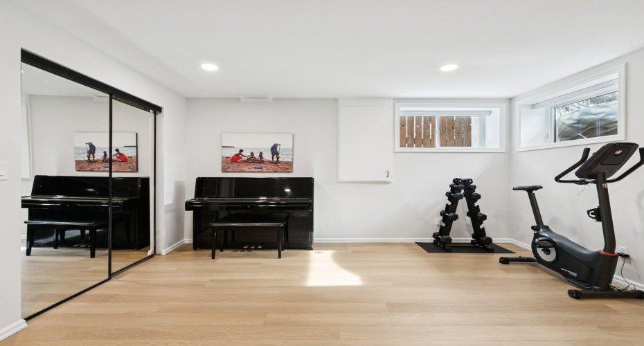 Large basement family room