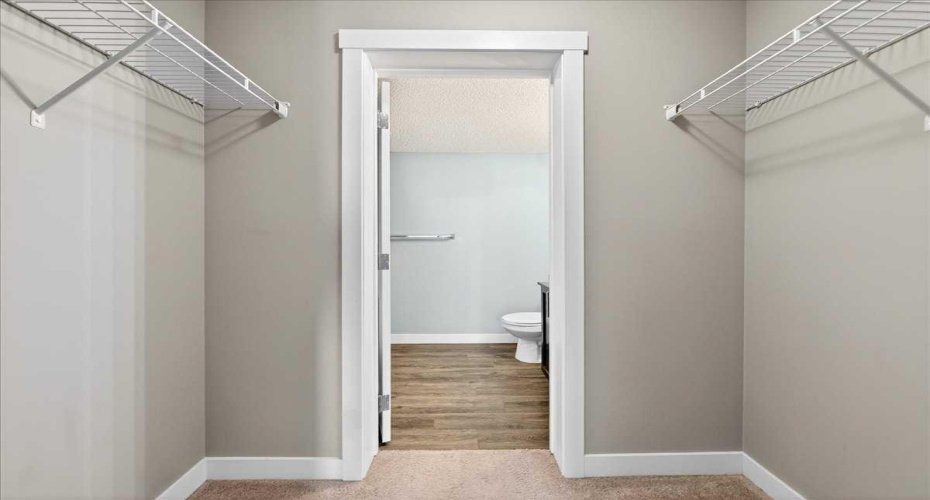 Primary bedroom walk-in closet