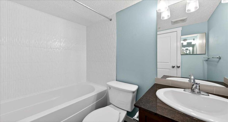 Full bathroom at front entry