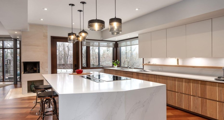 Waterfall countertops