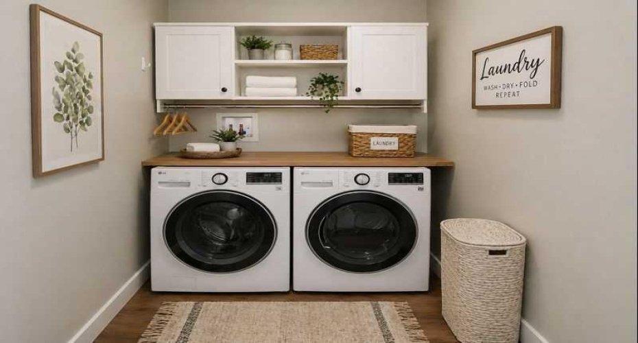 Laundry Room photo is Staged